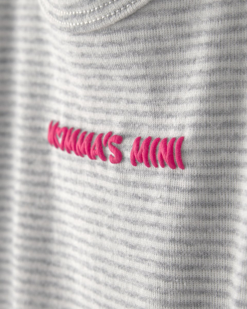 Pelele corto de algodón, diseño a rayas gris - Carter's