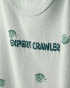 Pelele corto de algodón, diseño caracoles verde - Carter's