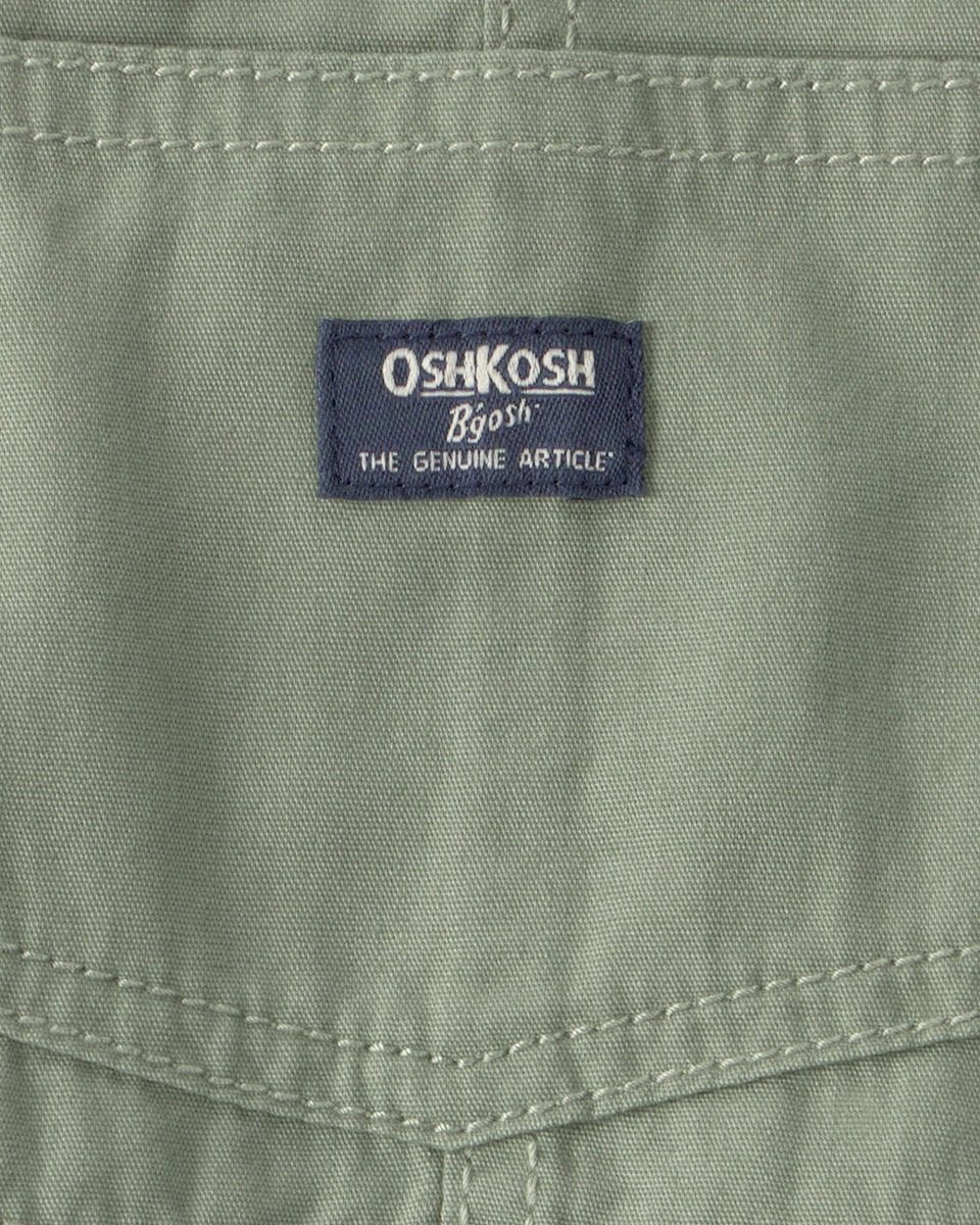Peto corto de algodón canvas, diseño verde oliva - Carter's