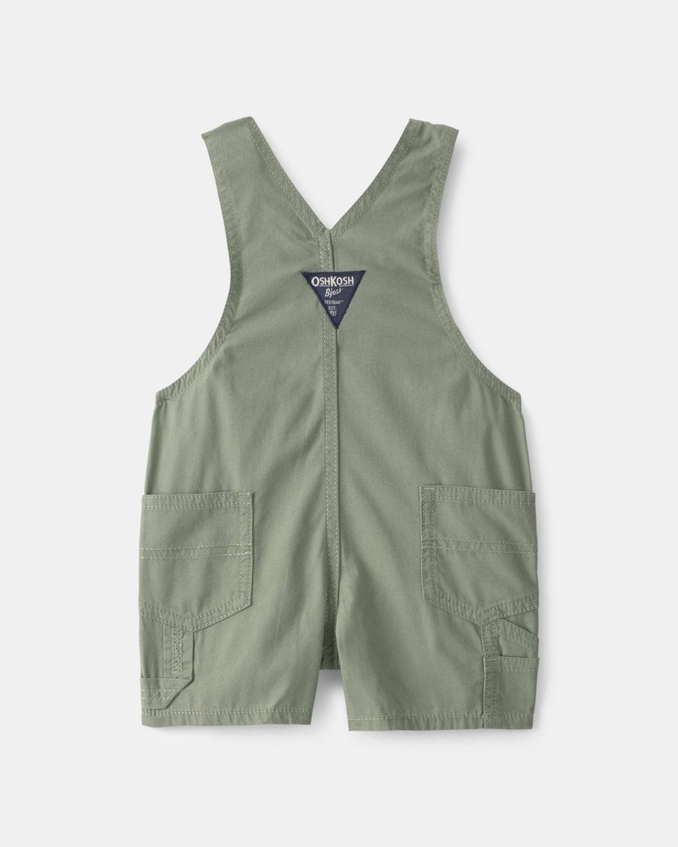 Peto corto de algodón canvas, diseño verde oliva - Carter's