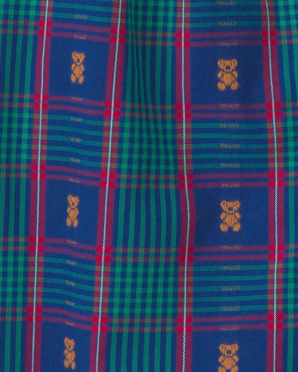 Peto de algodón a cuadros con estampado de osos, azul - Carter's
