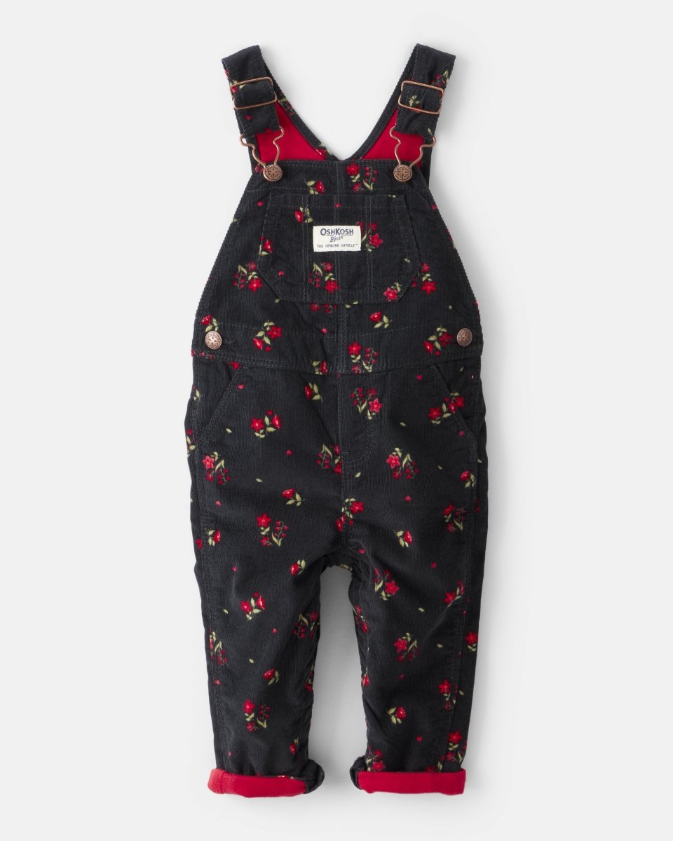 Peto de pana con estampado floral - Carter's