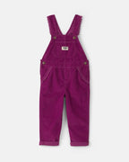 Peto de pana con tirantes de botón y encaje, morado - Carter's