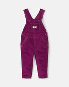 Peto de pana de algodón con remate de puntilla, morado - Carter's