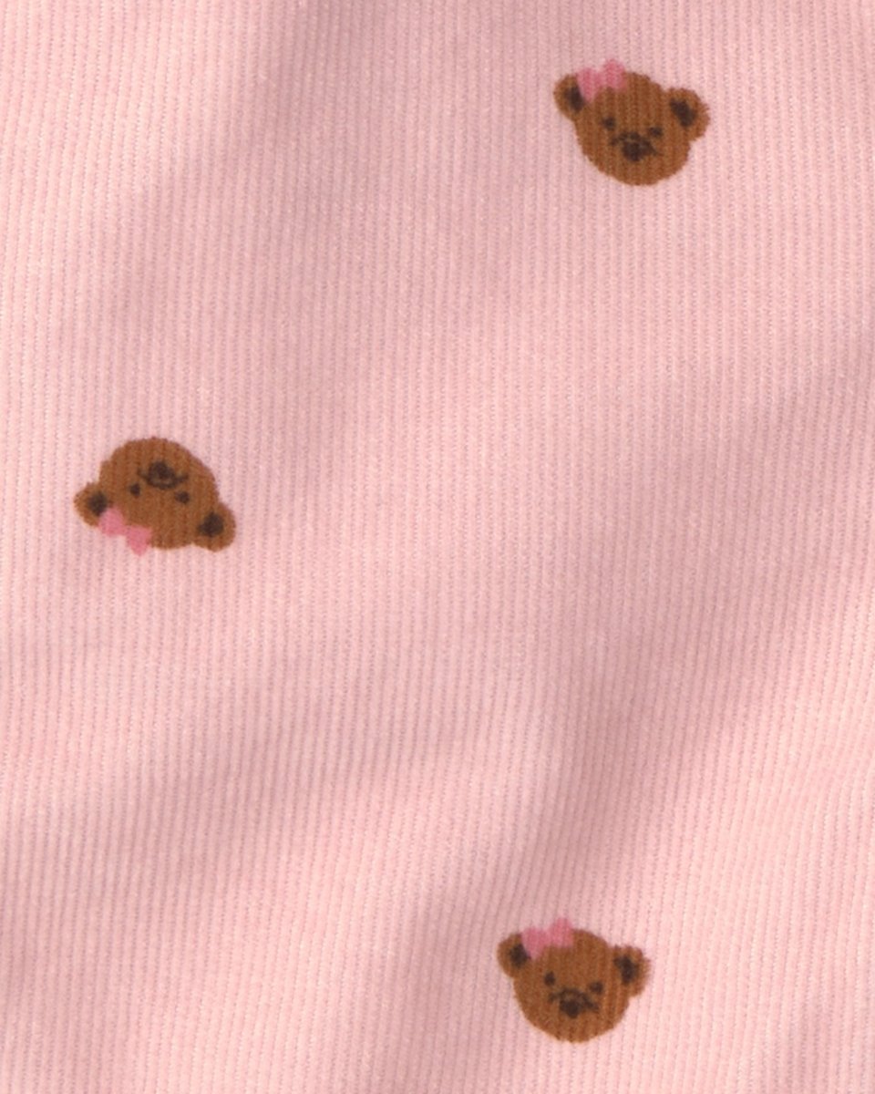 Peto de pana fina con forro de punto, osos en rosa - Carter's
