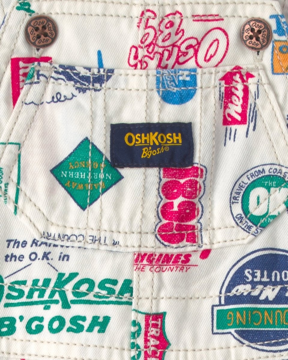 Peto de sarga de algodón, estampado con logo vintage - Carter's