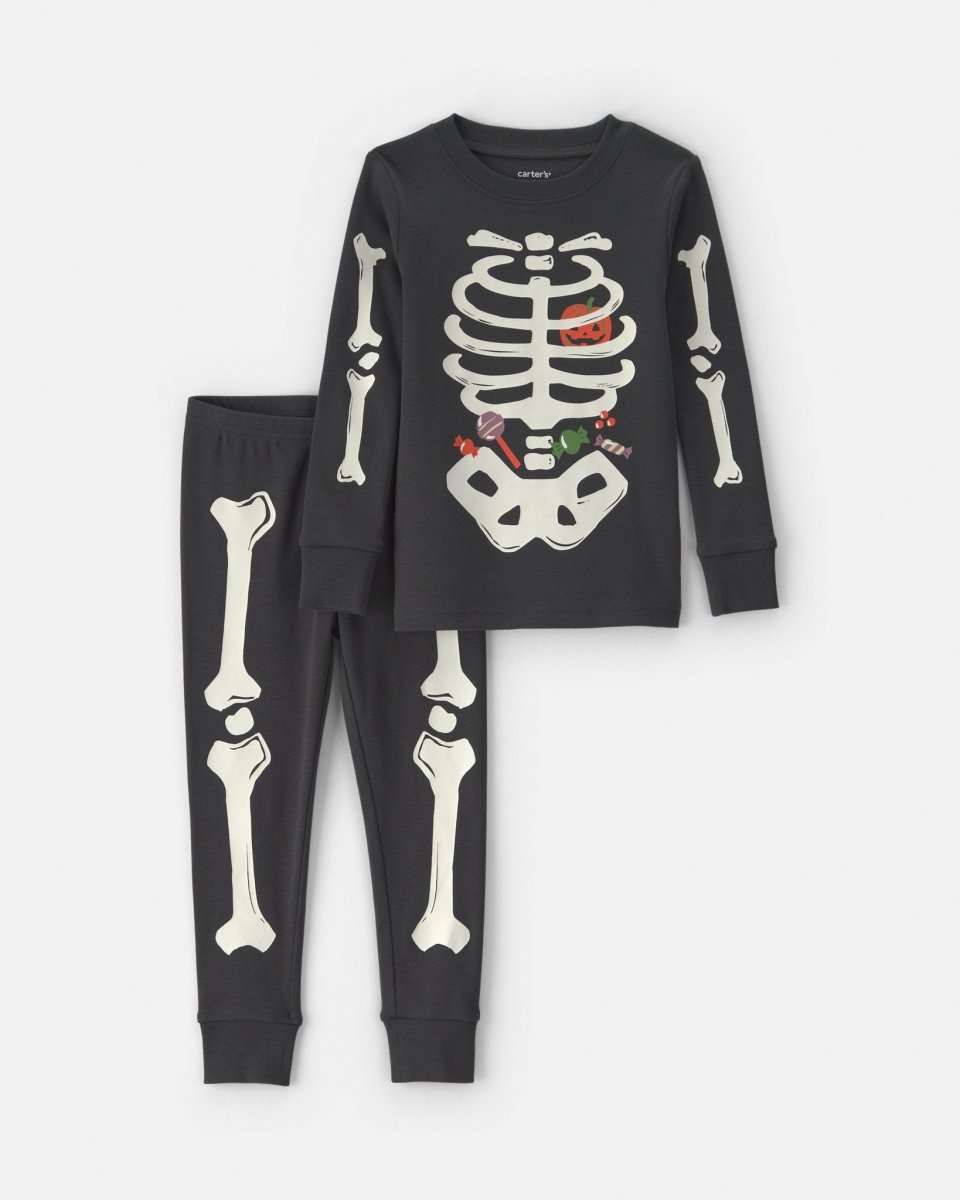 Pijama 2 piezas de algodón, esqueleto que brilla de noche - Carter's