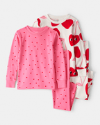 Pijama 4 piezas de algodón con diseño corazones - Carter's