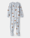 Cotton pajamas with a blue design