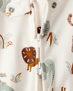 Pijama animal print marfil para niño - Carter's