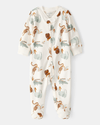 Ivory animal print pajamas for boys