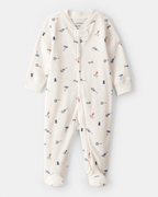 Pijama de algodón con estampado de construcción blanco - Carter's