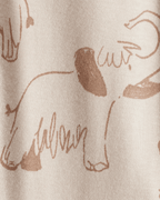 Pijama de algodón con estampado de mamut beige - Carter's
