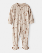 Pijama de algodón con estampado de mamut beige - Carter's