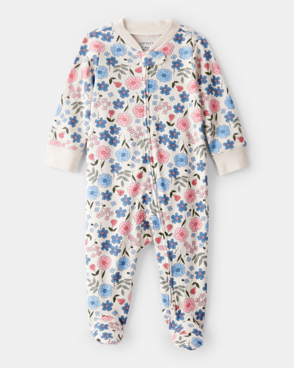 Pijama de algodón con estampado floral nostálgico - Carter's