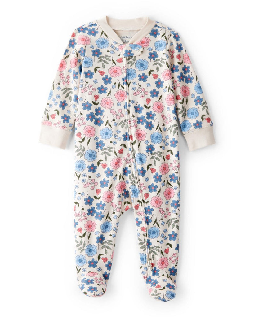 Pijama de algodón con estampado floral nostálgico - Carter's