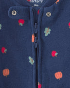 Pijama de polar con pie, frutas en azul - Carter's