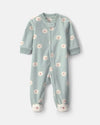 Pijama de polar con pie, osos en verde