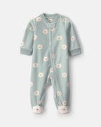 Pijama de polar con pie, osos en verde - Carter's
