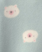 Pijama de polar con pie, osos en verde - Carter's
