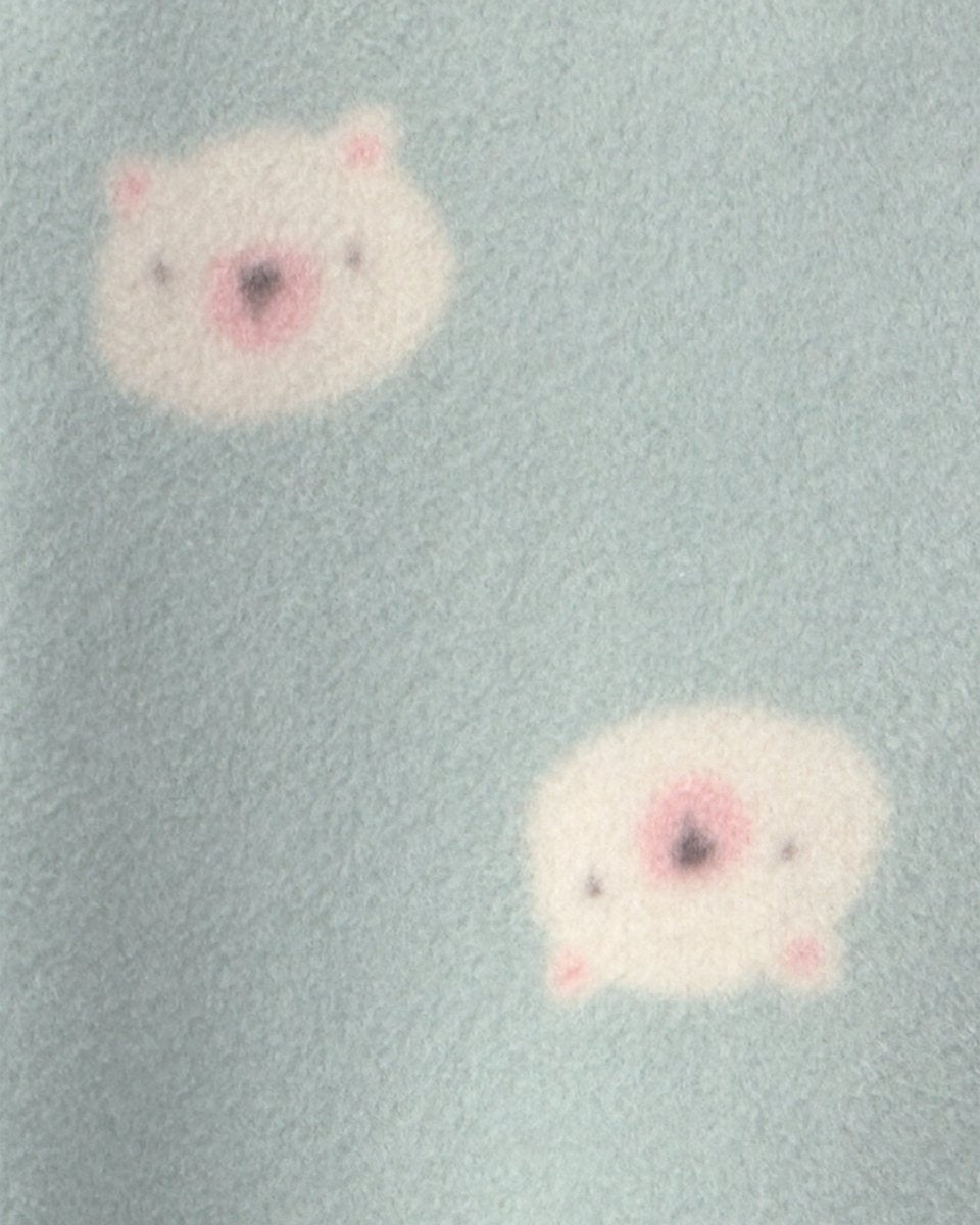 Pijama de polar con pie, osos en verde - Carter's