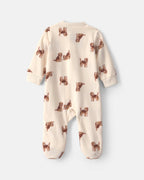 Pijama de polar con pie, perritos en crema - Carter's