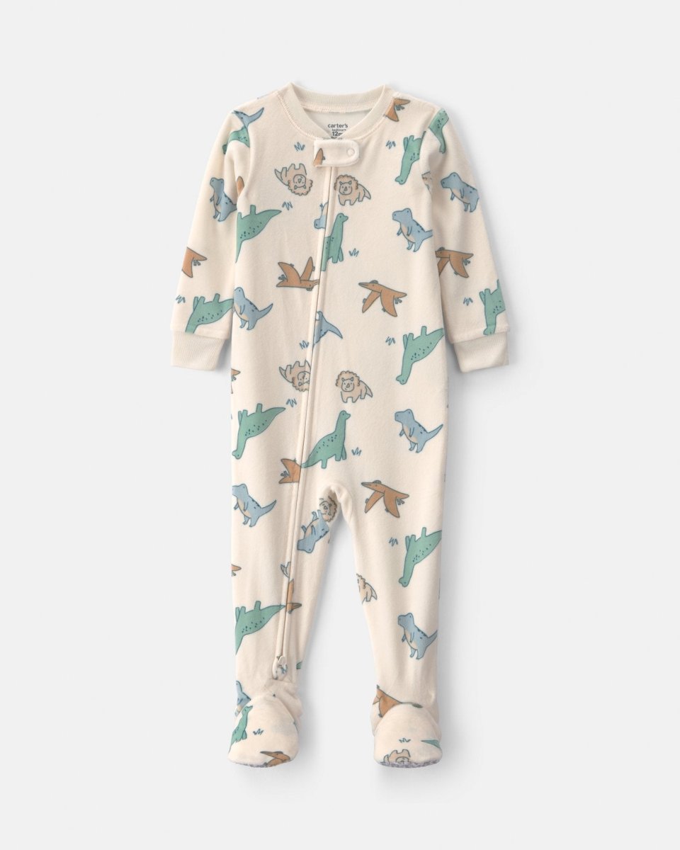 Pijama de terciopelo con antideslizantes, dinosaurios - Carter's