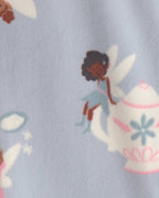Pijama de terciopelo con pie, hadas en azul - Carter's