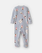 Pijama de terciopelo con pie, hadas en azul - Carter's