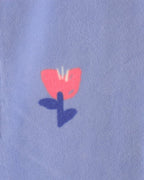 Pijama de terciopelo con pie, tulipanes en azul - Carter's