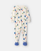 Pijama de terciopelo con pie y antideslizantes, monstruos - Carter's