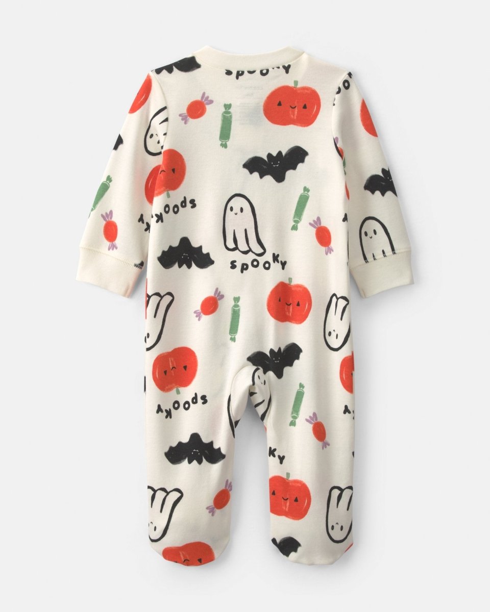 Pijama de una pieza con cremallera, Halloween en crema - Carter's