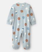 Pijama de una pieza de algodón con pie, leche y galletas - Carter's
