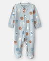 Cotton footed sleep and play, milk and cookies