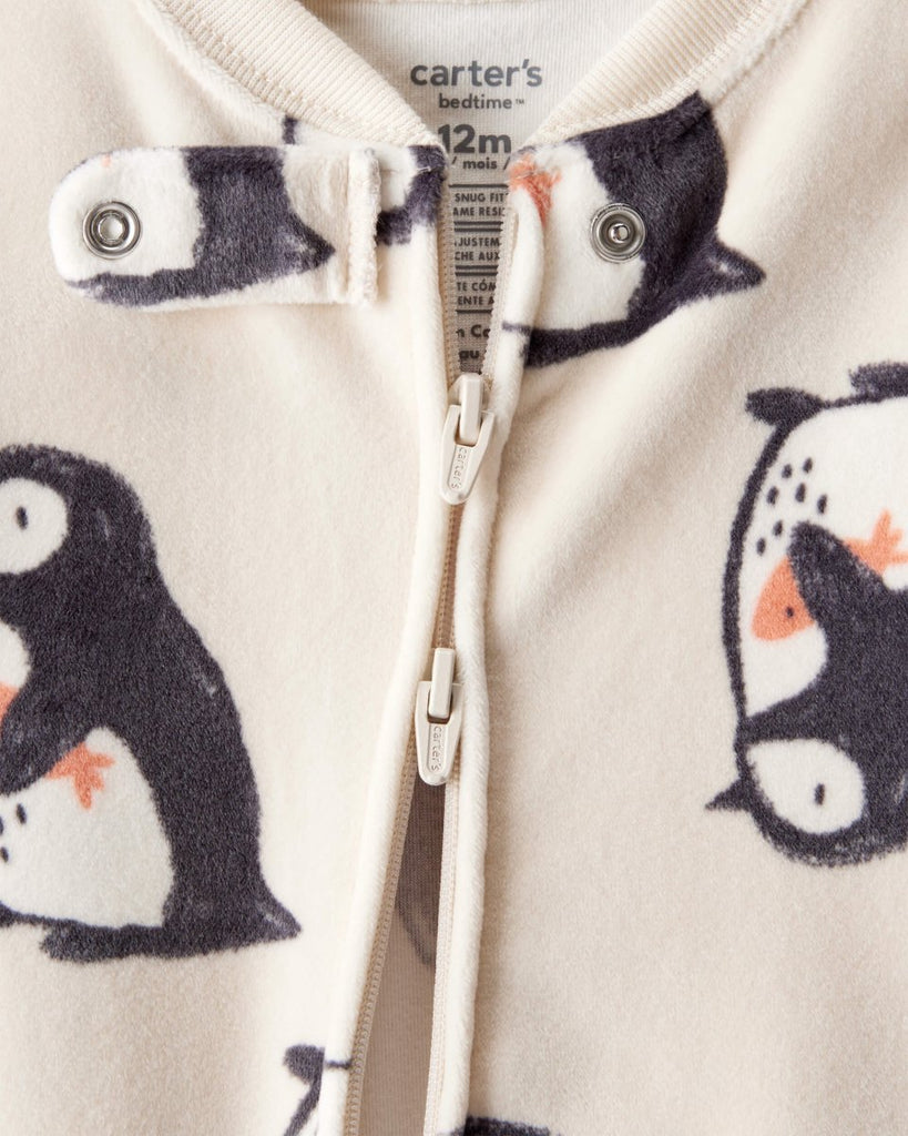 Pijama enterizo ajustado DreamPlush con pingüinos - Carter's