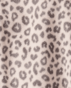 Pijama enterizo de polar marrón con estampado animal print - Carter's