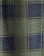 Pijama enterizo de polar verde con diseño buffalo - Carter's