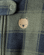 Pijama enterizo de polar verde con diseño buffalo - Carter's