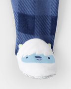 Pijama enterizo holgado con cuadros y Yeti - Carter's