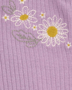 Pijama entero algodón canalé diseño floral - Carter's