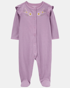 Pijama entero algodón canalé diseño floral - Carter's