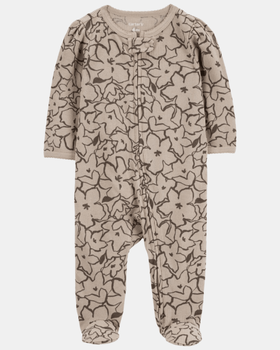 Pijama entero de algodón térmico diseño floral - Carter's
