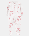 Full microfleece cloud-print onesie