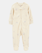Pijama entero de rizo con cremallera y estampado floral - Carter's