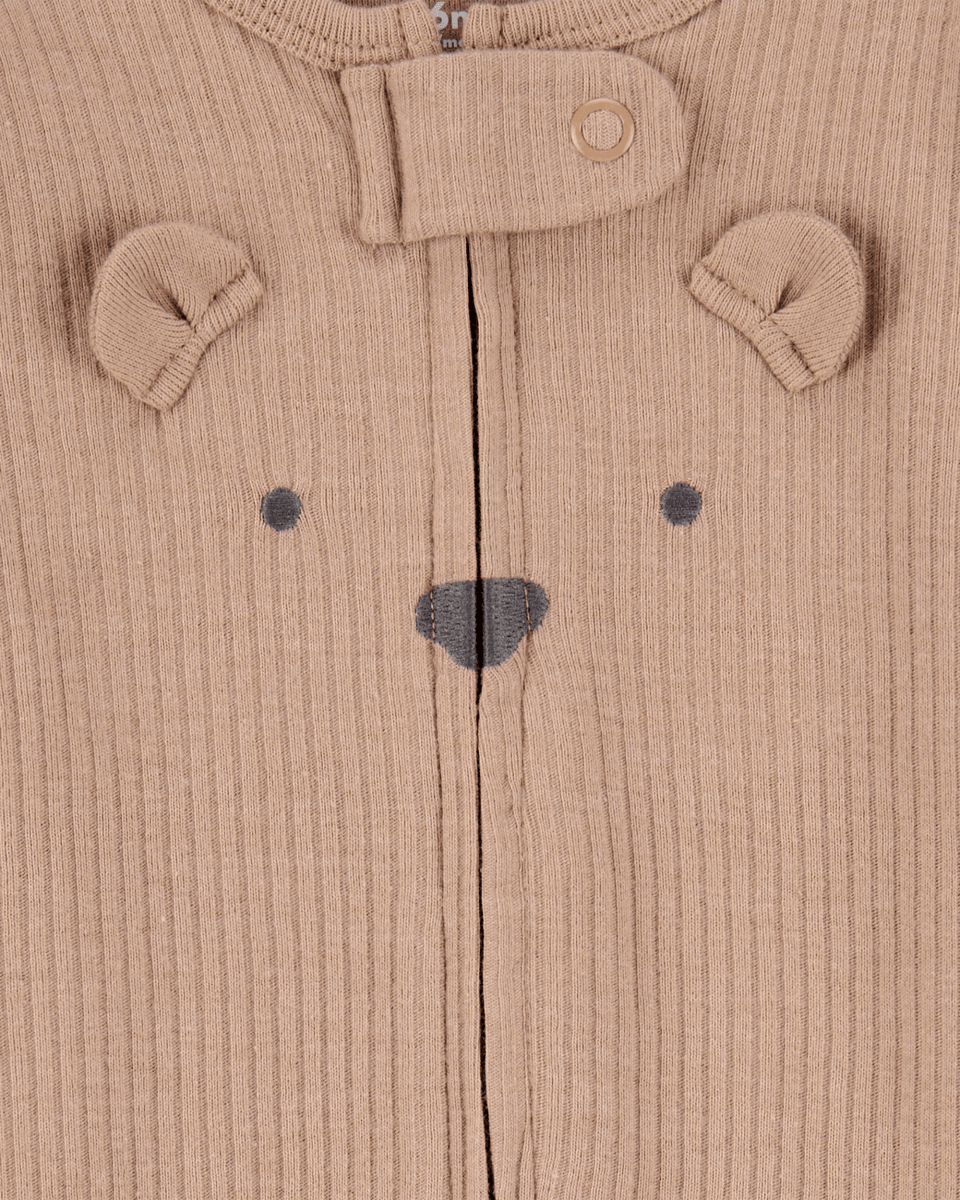 Pijama entero punto canalé diseño oso marrón - Carter's