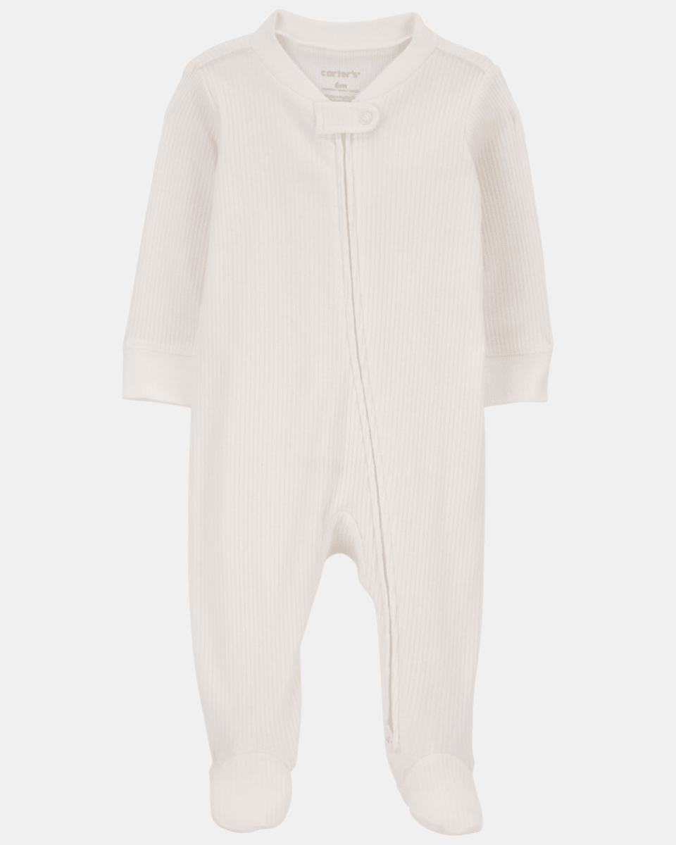 Pijama entero texturizado diseño marfil liso - Carter's