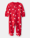Pijama estampado corazones rojos