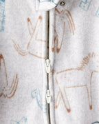 Pijama microfleece gris con estampado de vaquero azul para bebé niño - Carter's