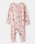Pijama sostenible de algodón suave, diseño ciervos rosas - Carter's