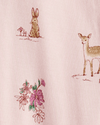 Pijama sostenible de algodón suave, diseño ciervos rosas - Carter's